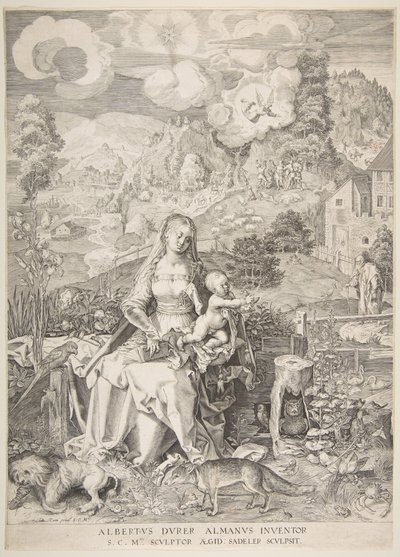 Panna a dítě v krajině, ca. 1597. od Aegidius Sadeler II