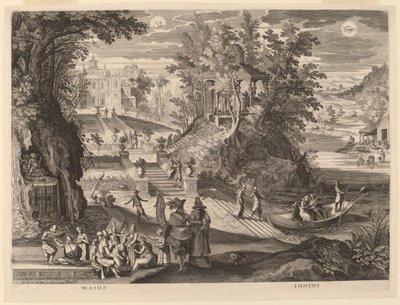 květen a červen od Aegidius Sadeler II after Paul Bril
