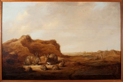 Krajina s králíky Malba Alberta (Aelbert nebo Aelbrecht) Cuyp (1620-1691) 1641-1642 Rozměr.44x67 cm Genes, Musei di Strada Nuova (ex Palazzo Rosso) od Aelbert Cuyp