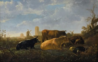 Malý Dort, asi 1650-52 (olej na dubovém dřevě) od Aelbert Cuyp