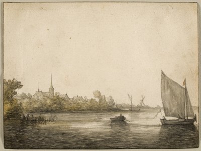 Pohled na IJsselmonde viděný přes New Maas, c.1640 od Aelbert Cuyp