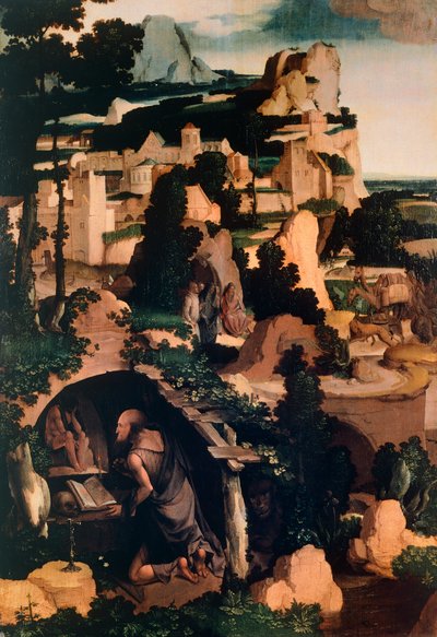 St. Jerome Penitent, opis, Albert Bouts (cca 1452-1549) od Aelbrecht Bouts