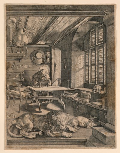 Svatý Jeroným ve své pracovně od After Albrecht Dürer