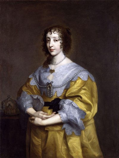 Portrét Henrietty Marie Bourbonské, anglické královny (1609-1669) od after Anthony van Dyck