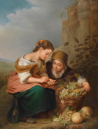Malý prodavač ovoce od after Bartolome Esteban Murillo