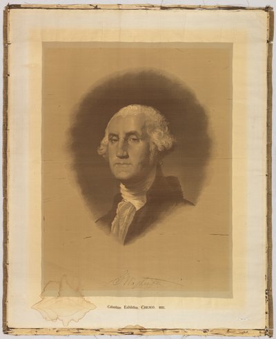 Tkaný portrét od After Gilbert Stuart