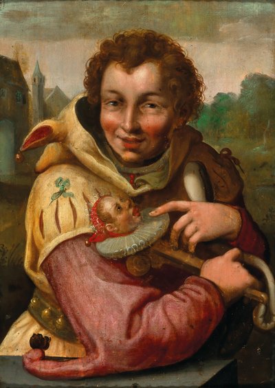Šašek s marottem podle Goltziuse od after Hendrik Goltzius