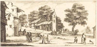 Kostel od After Jacques Callot