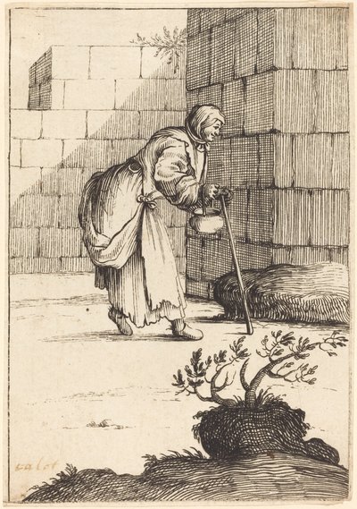 Žebrácká žena od After Jacques Callot