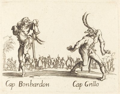 kap. Bonbardon a čepice. Kriket od After Jacques Callot