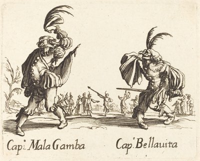 Kap. Mala Gamba a Kap. Bellavita od After Jacques Callot