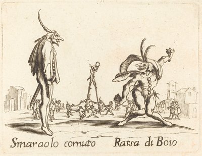 Smaralo Cornuto a Ratsa di Boio od After Jacques Callot