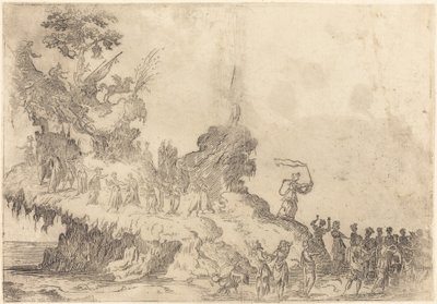 Plavidlo hory Parnass od After Jacques Callot