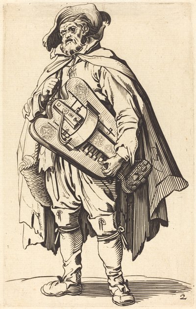 Hráč Hurdy-Gurdy od After Jacques Callot