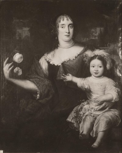 Dvojportrét Marie van Berckel (1631-1796) a její dcery od After Jan de Baen
