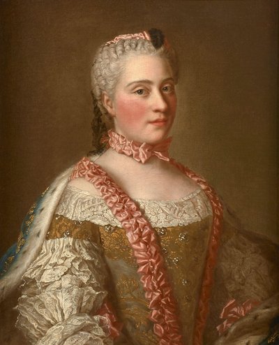 Podle Jeana Étienna Liotarda - Portrét Marie-Josèphe de Saxe od after Jean Etienne Liotard