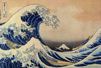 Za velkou vlnou v Kanagawě od After Katsushika Hokusai