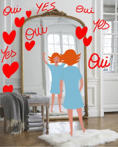 ANO OUI, 2023 (digitální umění na fotografii) od Agnes Girardon