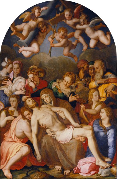 Usazení Krista od Agnolo Bronzino
