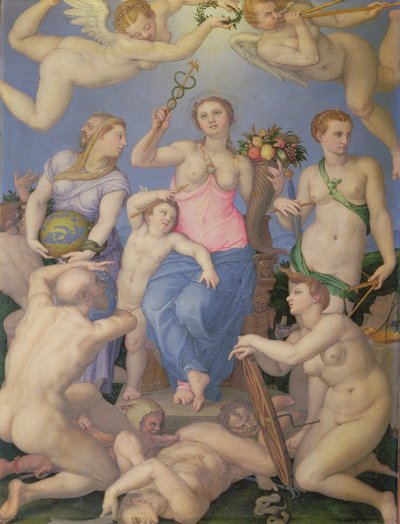 Alegorie štěstí, c.1567 (olej na mědi) od Agnolo Bronzino