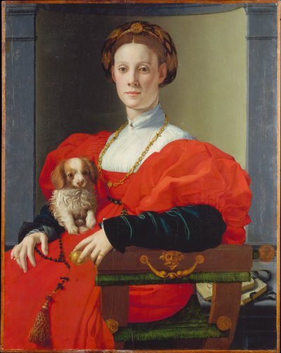 Portrét dámy v červeném (Francesca Salviati?) od Agnolo Bronzino