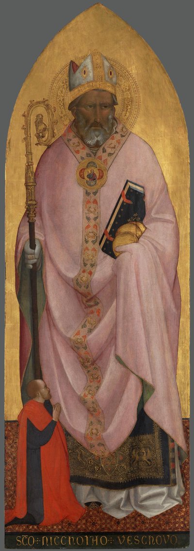Hl. Nikolaus von Bari mit einem Stifter od Agnolo Gaddi