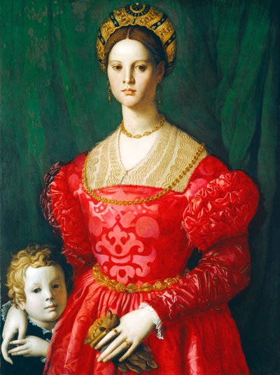 Mladá žena a její malý chlapec, cca 1540 (olej na desce) od Agnolo Bronzino