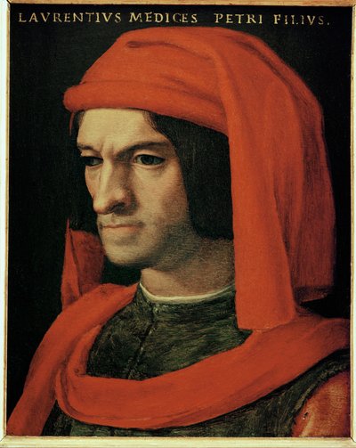 Medicejští, Lorenzo Nádherný (olej na dřevě) od Agnolo di Cosimo Bronzino