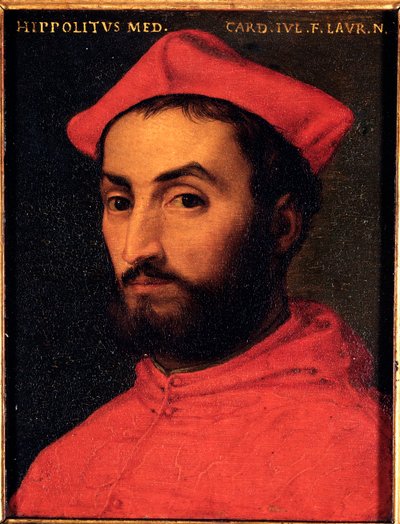 Portrét kardinála Ippolita de Medici (1511-1535) Malba Allori Angelo di Cosimo dit Bronzino (1503-1572) - 16. století Slunce 15x12 cm Palác Medici-Riccardi (Medici Riccardi) Florencie od Agnolo Bronzino