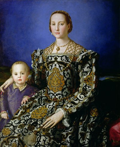 Portrét Eleonory z Toleda a jejího syna Giovanniho de Medici, kolem 1544-45 (tempera na panelu) od Agnolo Bronzino