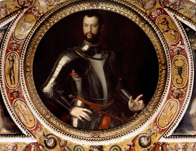 Portrét Jeana de Medici dit Jean des Bandes Noires (Giovanni Dalle Bande Nere) (1498-1526) od Bronzina (1503-1572) - Obraz zachovaný v Palazzo Vecchio, Florencie od Agnolo Bronzino