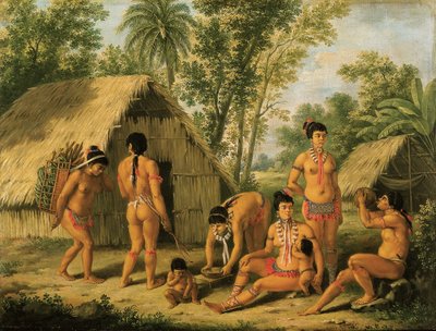 Rodina Charaibes na ostrově Svatý Vincent od Agostino Brunias