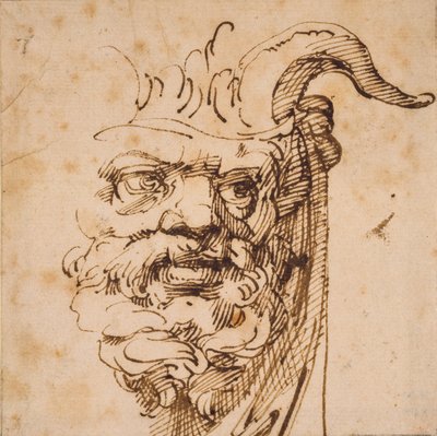 Stříbrná maska, 1570-1602 od Agostino Carracci