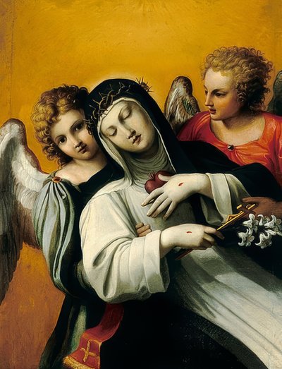 Vytržení svaté Kateřiny od Agostino Carracci