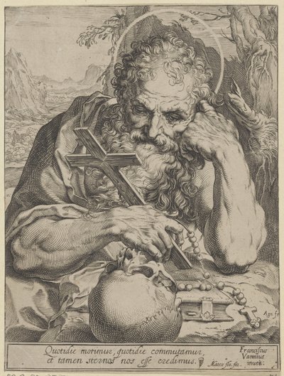 Svatý Jeroným od Agostino Carracci