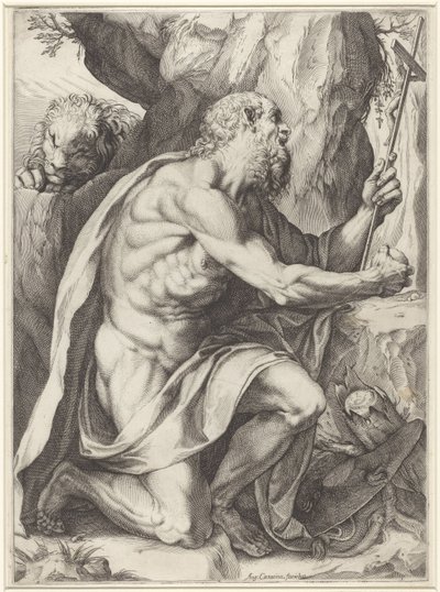 Svatý Jeroným od Agostino Carracci