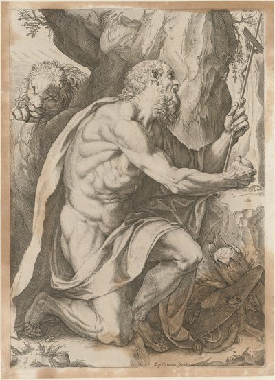 Svatý Jeroným od Agostino Carracci