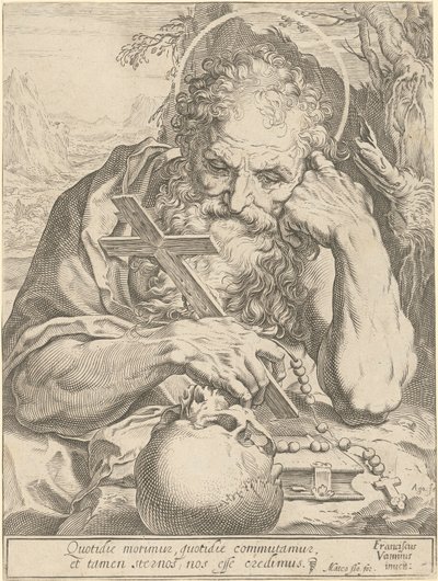 Svatý Jeroným od Agostino Carracci