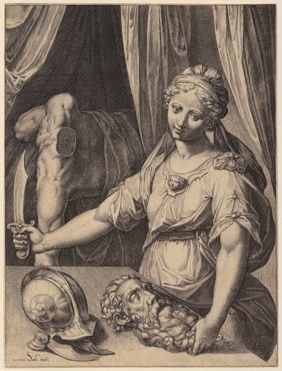 Judita s hlavou Holofernovou od Agostino Carracci
