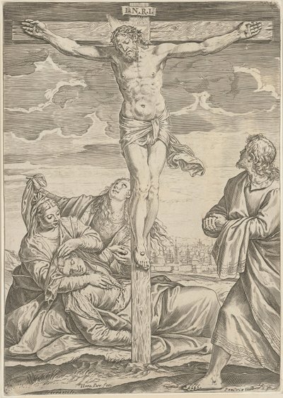 Ukřižování od Agostino Carracci