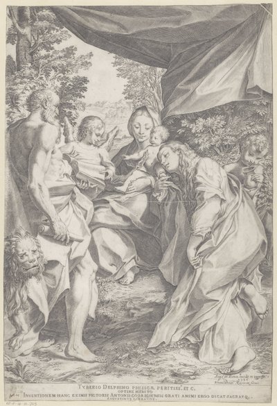 Marie s dítětem a svatý Jeroným a Marie Magdalena od Agostino Carracci
