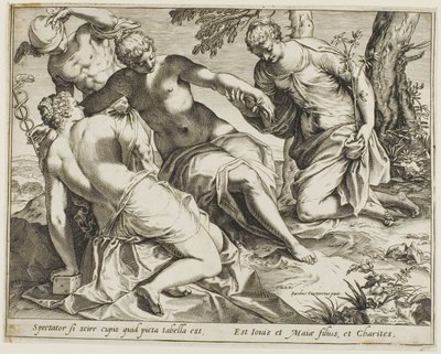 Merkur a milosti od Agostino Carracci