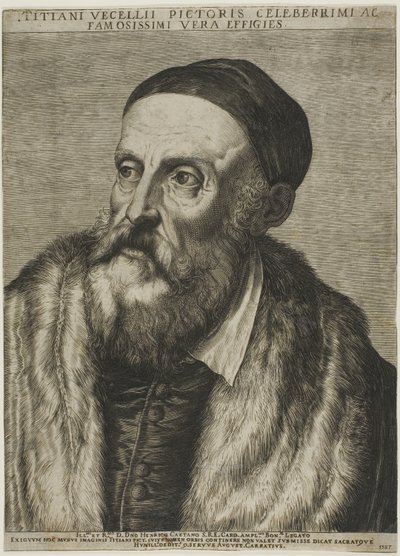 Portrét Tiziana od Agostino Carracci