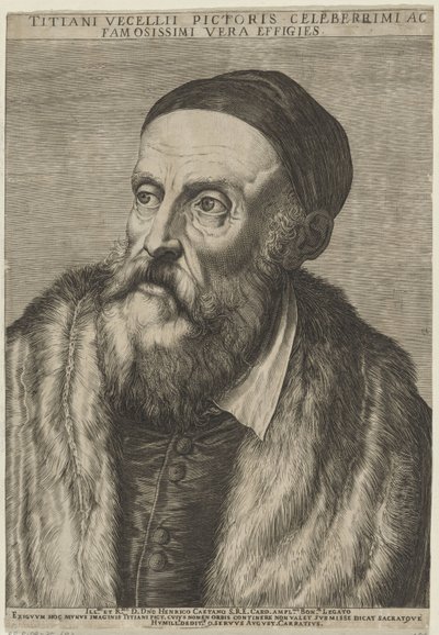 Portrét malíře Tiziana od Agostino Carracci