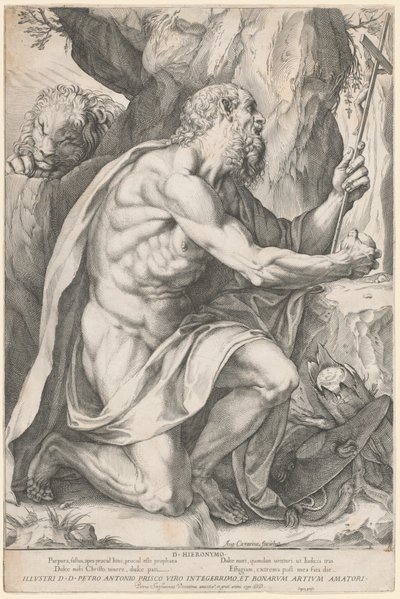 Svatý Jeroným od Agostino Carracci