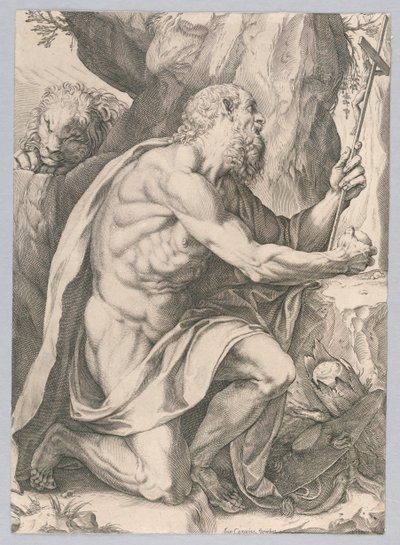 Svatý Jeroným od Agostino Carracci