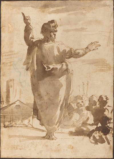 Kázání svatého Pavla od Agostino Carracci