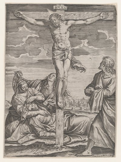 Ukřižování, 1582. od Agostino Carracci
