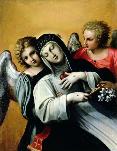 Extáze svaté Kateřiny (olej na plátně) od Agostino Carracci