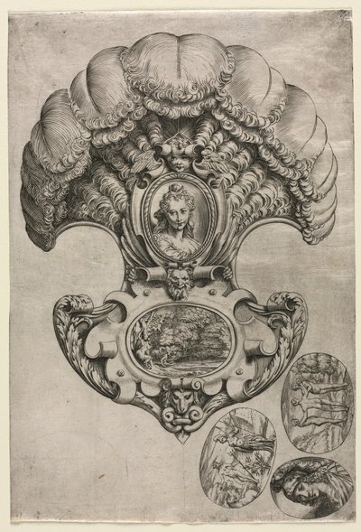The Fan LEventail , c. 1589-1595. od Agostino Carracci